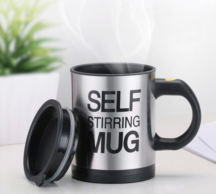 Automatic Stirring Mug - Stainless Steel Electric Rotating Coffee Cup