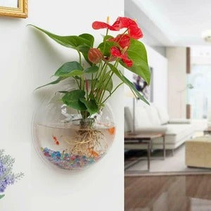 Wall-Mounted Fish Bowl – Modern Hanging Aquarium for Home Decor