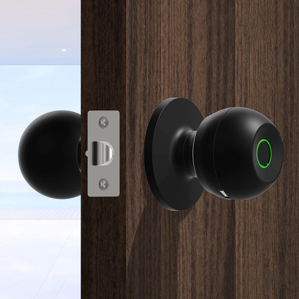 Smart Door Knob Keyless Entry Lock | Biometric, Bluetooth, and TUYA App Control