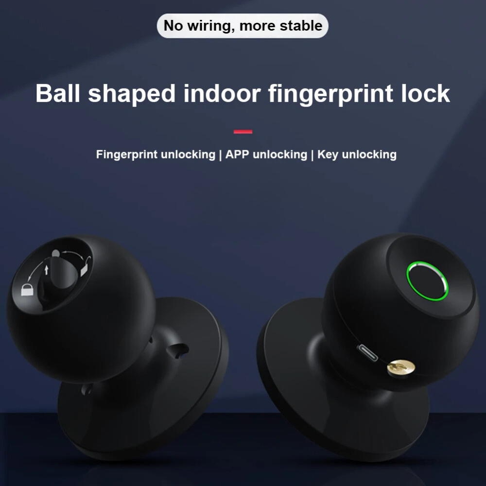 Smart Door Knob Keyless Entry Lock | Biometric, Bluetooth, and TUYA App Control