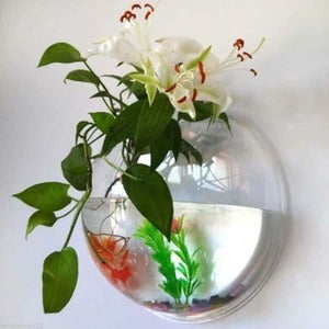 Wall-Mounted Fish Bowl – Modern Hanging Aquarium for Home Decor