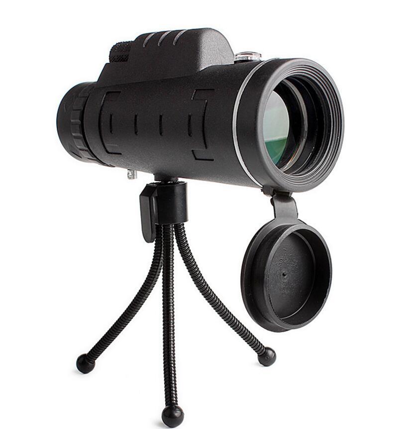 Monocular Telescope Zoom Scope with Compass – Compatible with Apple Devices, Phone Clip & Tripod