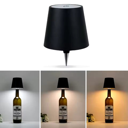 LED Bottle Table Lamp | Dimmable, Rechargeable, and Portable Indoor & Outdoor Light