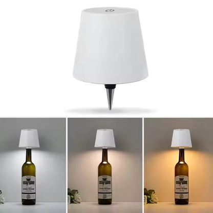 LED Bottle Table Lamp | Dimmable, Rechargeable, and Portable Indoor & Outdoor Light