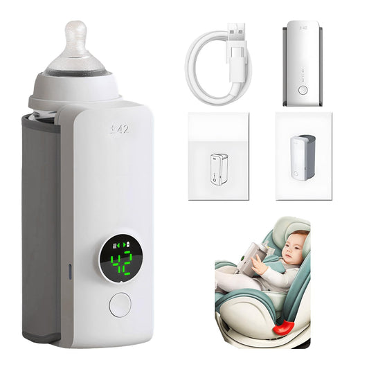 Portable Wireless Rechargeable Baby Bottle Warmer – USB Charging and Heating Bag, Constant Temperature Milk Warmer,