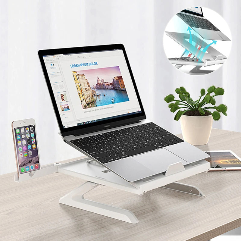 New Multifunctional Folding Laptop Stand – Portable Aluminum Alloy Monitor Riser