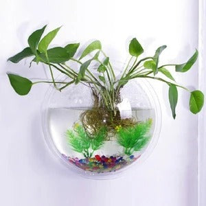 Wall-Mounted Fish Bowl – Modern Hanging Aquarium for Home Decor