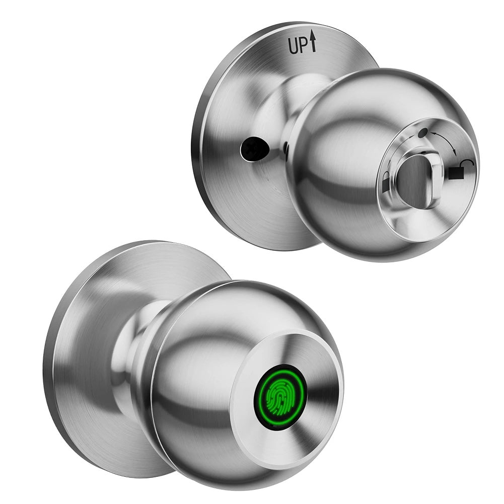 Smart Door Knob Keyless Entry Lock | Biometric, Bluetooth, and TUYA App Control