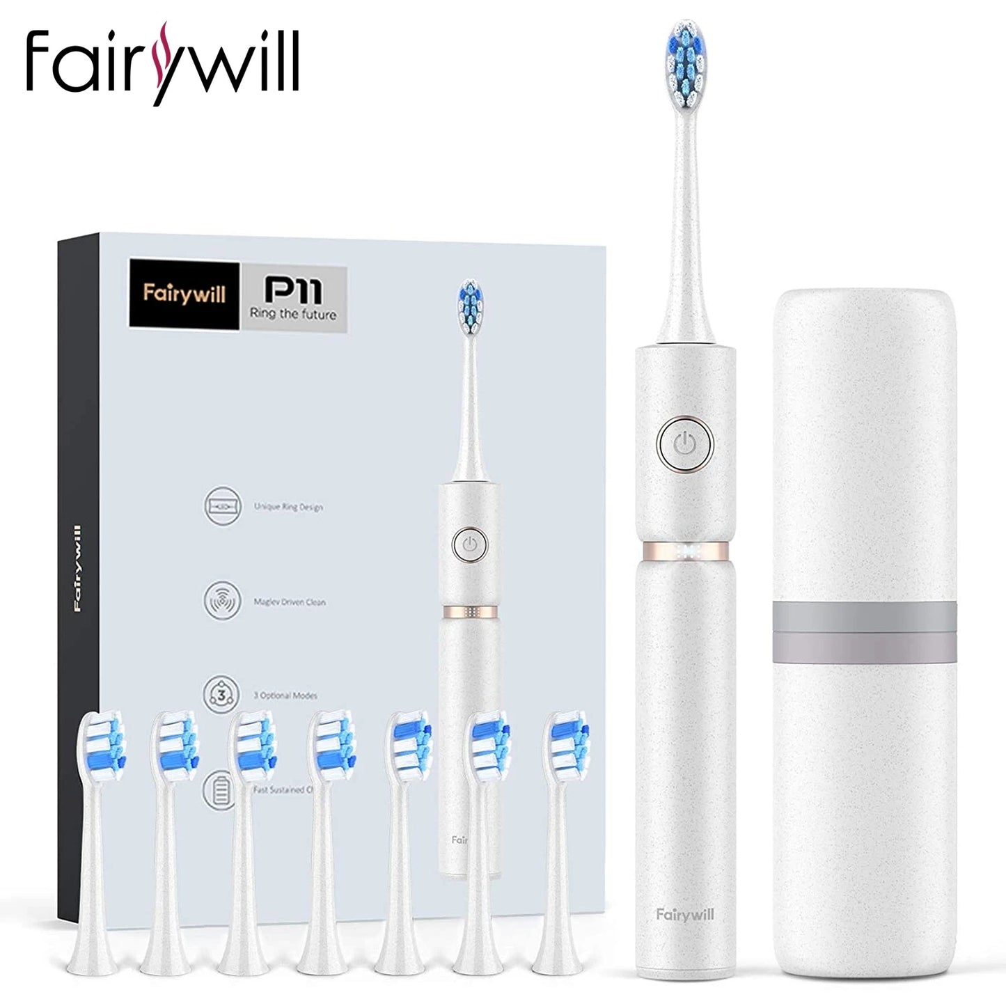 Fairywill Profesyonel Elektrikli Sonic Diş Fırçası &amp; Hızlı Şarj &amp; Akıllı Zamanlayıcı