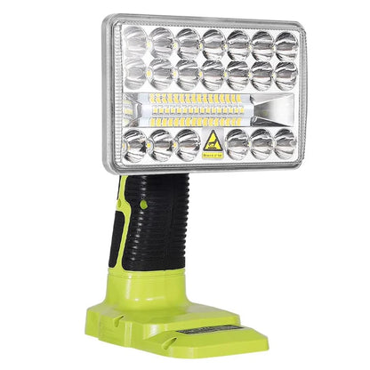 Ryobi 18V Cordless LED Work Light - 18W Portable Spotlight with Pivoting Head