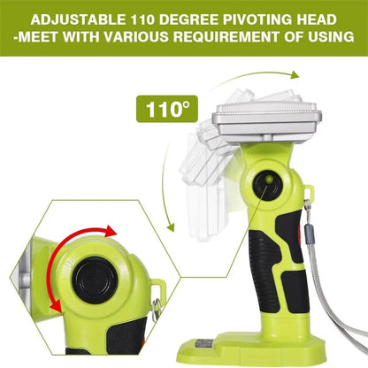 Ryobi 18V Cordless LED Work Light - 18W Portable Spotlight with Pivoting Head