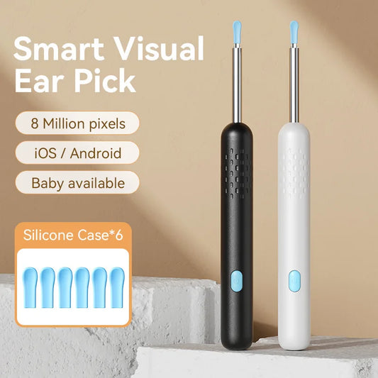 WiFi Visual Ear Cleaner Otoscope Camera – HD Ear Wax Removal Tool with 6 LED Lights, 4.0mm Mini Camera