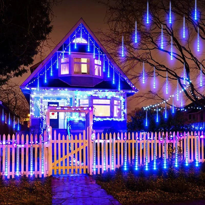 LED Meteor Yağmuru Işığı Su Geçirmez Noel Bahçe Dekorasyonları