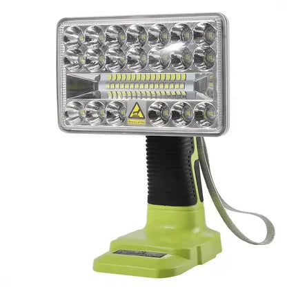 Ryobi 18V Cordless LED Work Light - 18W Portable Spotlight with Pivoting Head