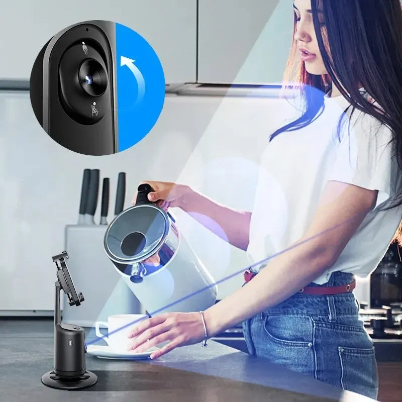 360° Otomatik Yüz Takipli Gimbal – Video, Vlog, Canlı Yayın ve Sabitleme için Akıllı Telefon Tutucu