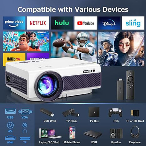 Projector with WiFi and Bluetooth – Premium Home Entertainment Device