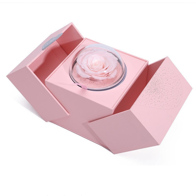 Creative Eternal Rose Jewellery Box - Soap Flower with Ring or Necklace in a Special Box