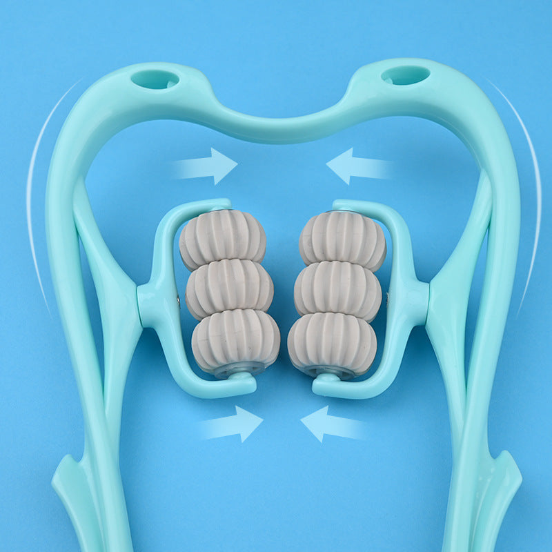 Çok İşlevli Manuel Tekerlekli Boyun Masaj Aleti – Rahatlama ve Gerginlik Giderme için Rahatlatıcı Silindir Masaj Aleti